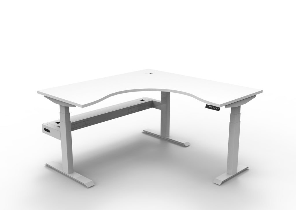 Boost+ Electric Height Adjustable Corner Workstation - Framed Screen Options - configuration image