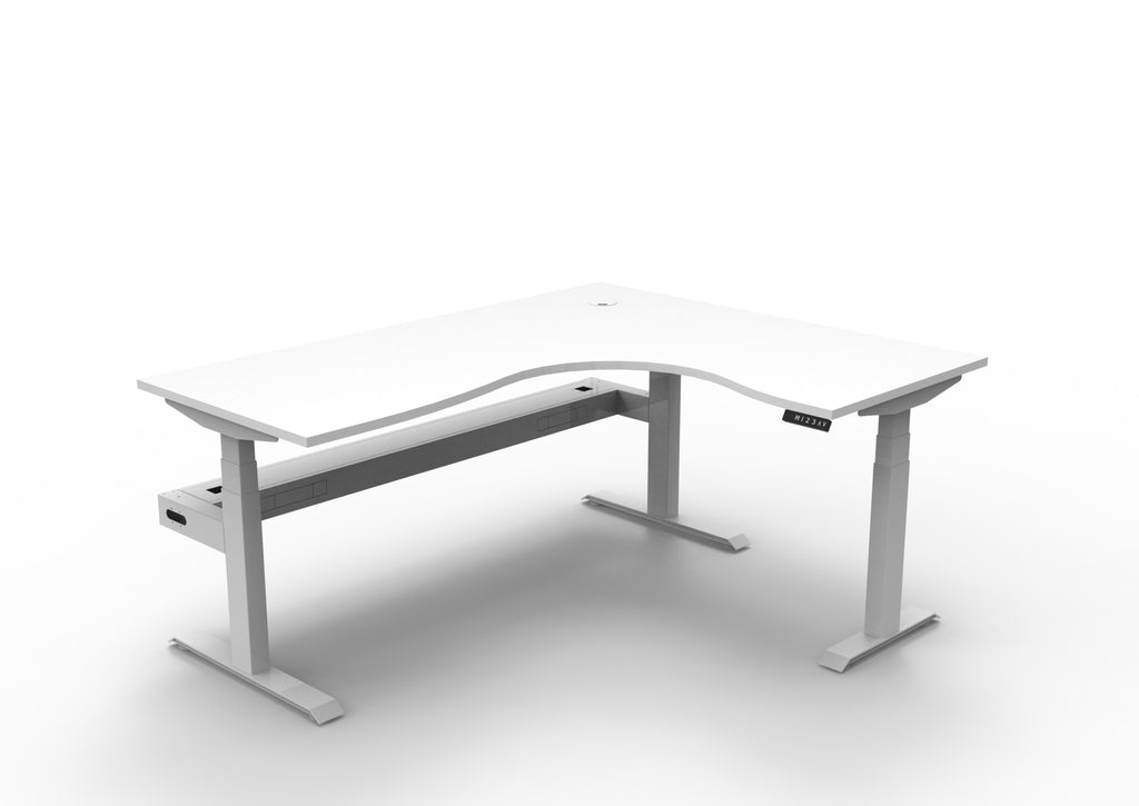 Boost+ Electric Height Adjustable Corner Workstation - Framed Screen Options - configuration image