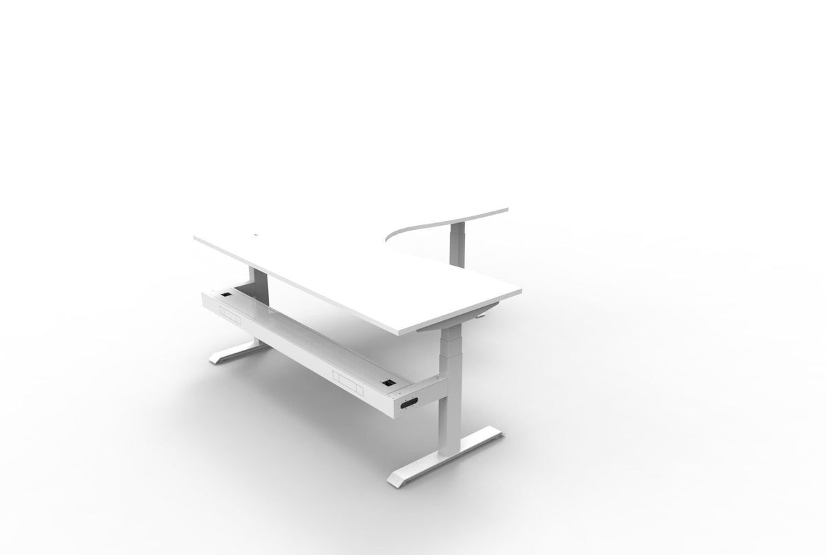 Boost+ Electric Height Adjustable Corner Workstation - Framed Screen Options - configuration image
