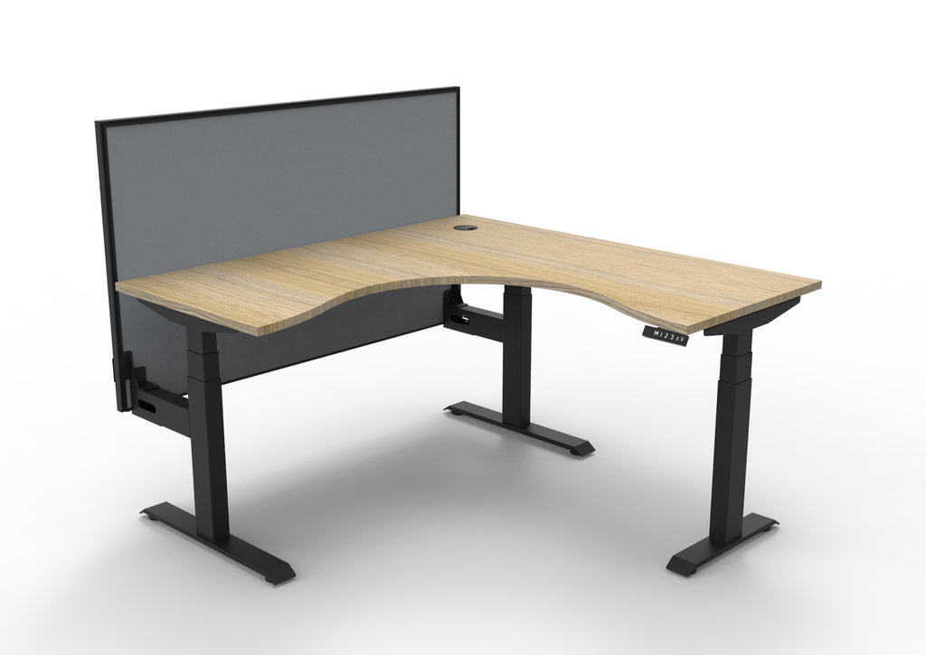 Boost+ Electric Height Adjustable Corner Workstation - Framed Screen Options - configuration image