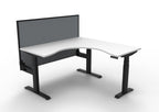Boost+ Electric Height Adjustable Corner Workstation - Framed Screen Options - configuration image