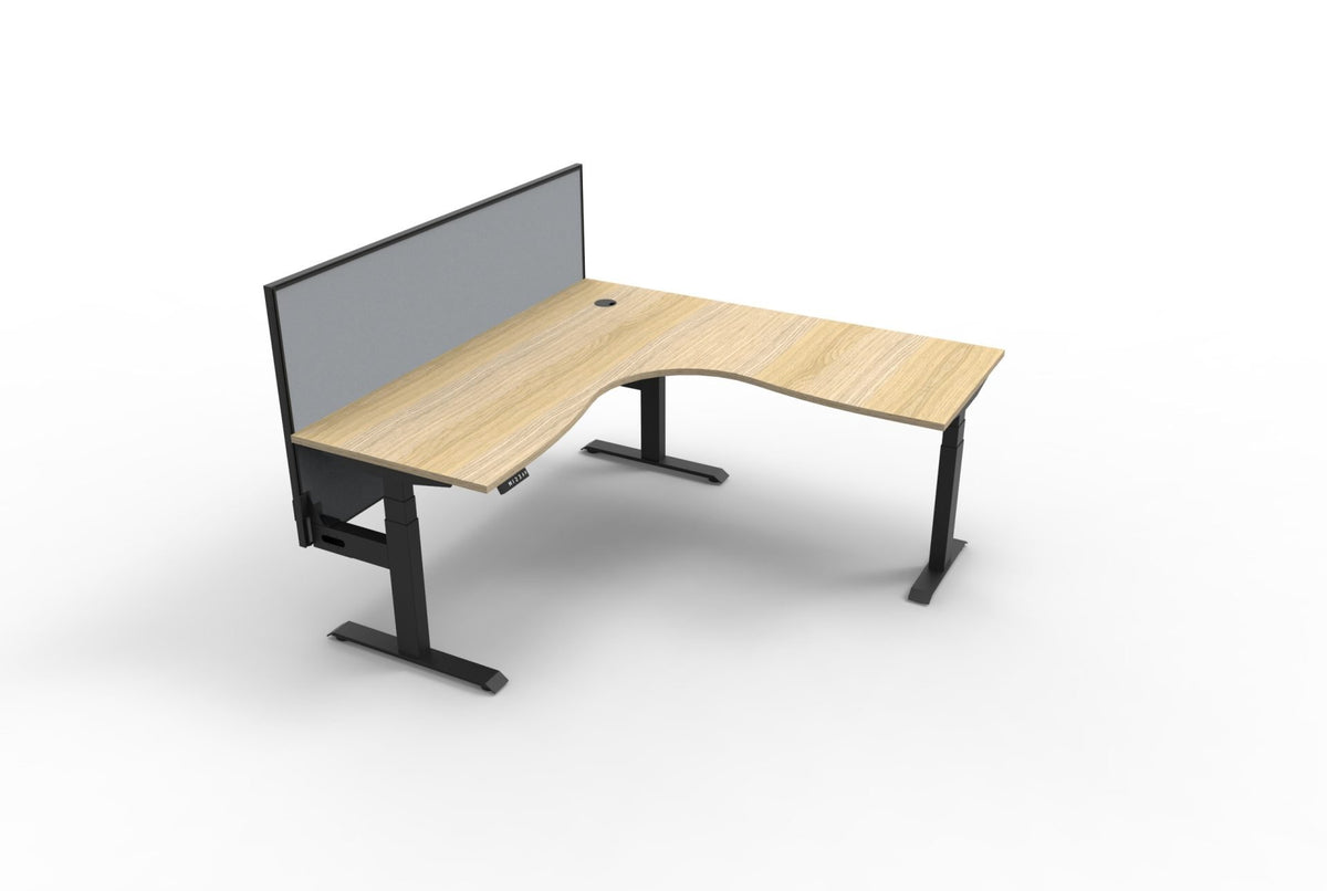 Boost+ Electric Height Adjustable Corner Workstation - Framed Screen Options - configuration image