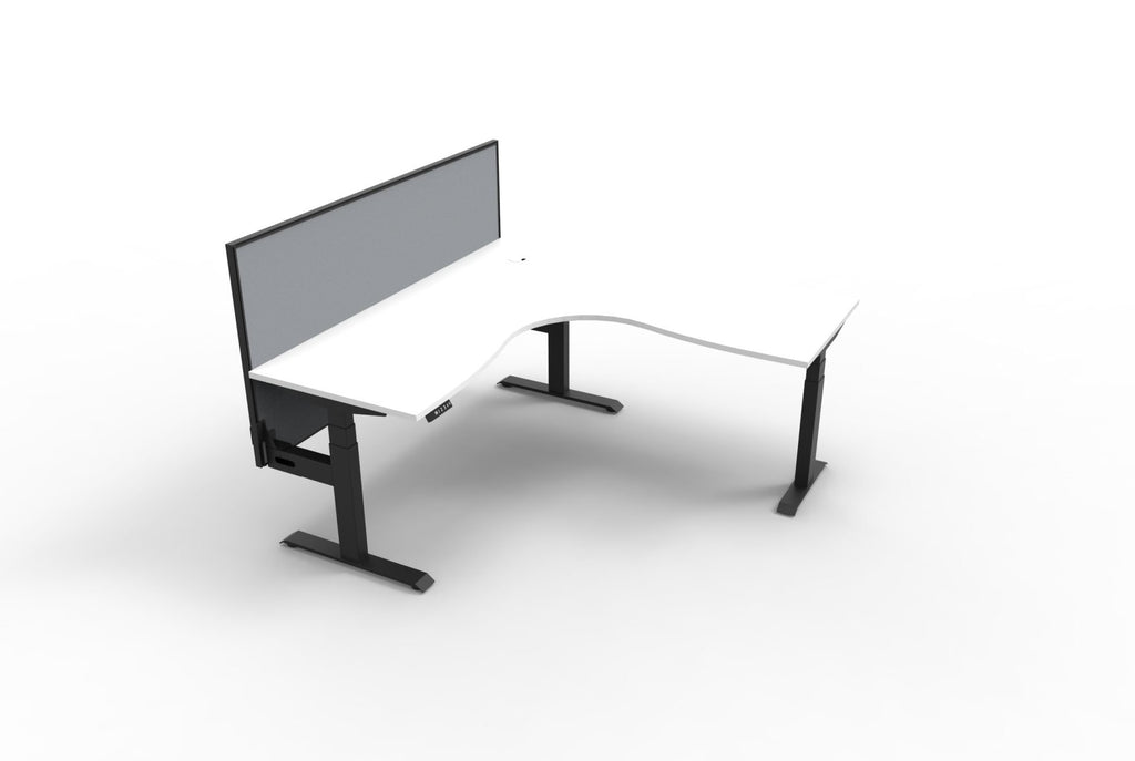 Boost+ Electric Height Adjustable Corner Workstation - Framed Screen Options - configuration image