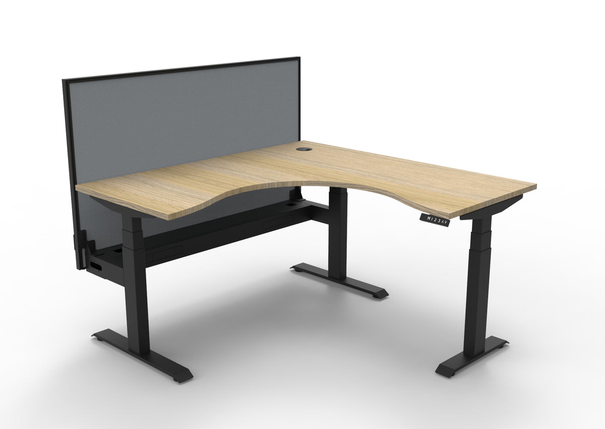 Boost+ Electric Height Adjustable Corner Workstation - Framed Screen Options - configuration image