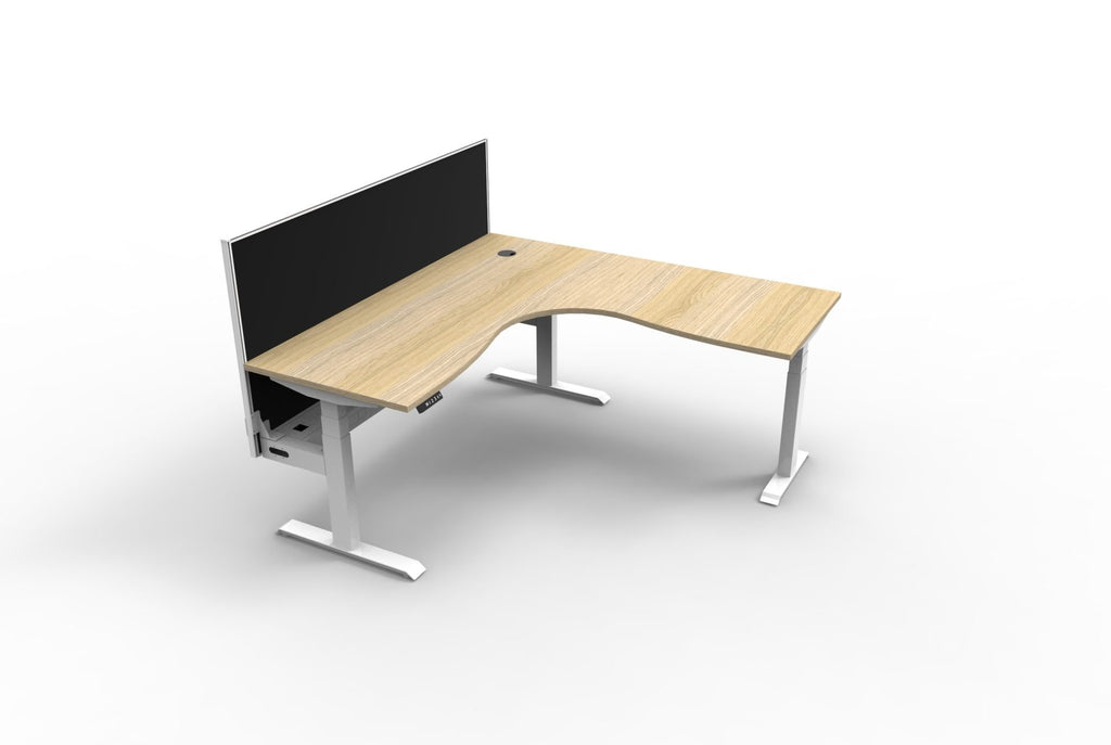Boost+ Electric Height Adjustable Corner Workstation - Framed Screen Options - configuration image