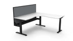 Boost+ Electric Height Adjustable Corner Workstation - Framed Screen Options - configuration image