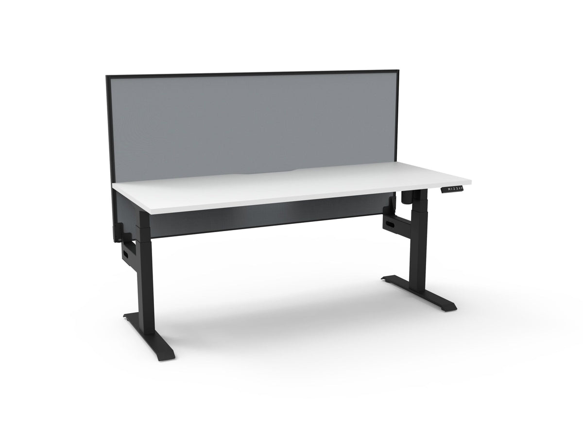 Boost Light Electric Height Adjustable Single Sided Workstation - Framed Screen Options - configuration image