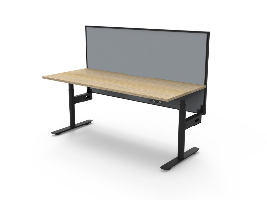 Halo+ Electric Height Adjustable Single Sided Workstation - Framed Screen Options - configuration image