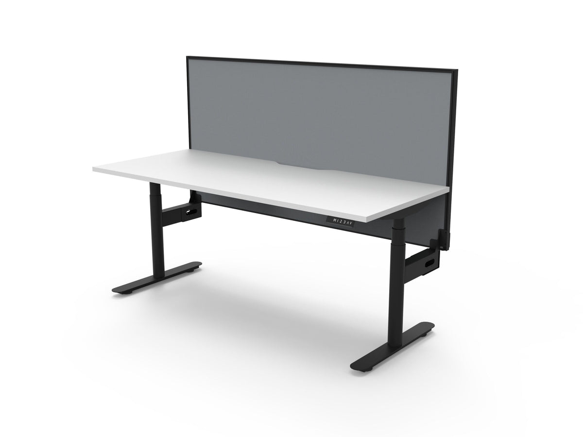 Halo+ Electric Height Adjustable Single Sided Workstation - Framed Screen Options - configuration image