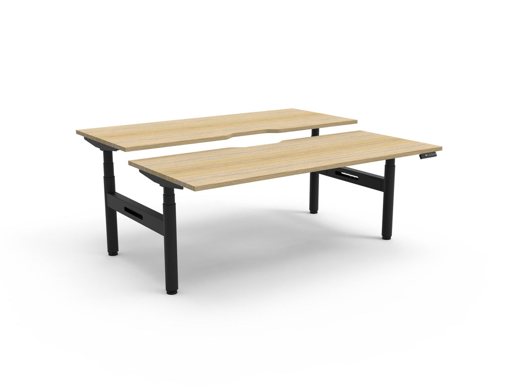 Halo+ Electric Height Adjustable 2 Person Back to Back Workstation - Framed Screen Options