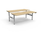 Halo+ Electric Height Adjustable 2 Person Back to Back Workstation - Framed Screen Options - configuration image