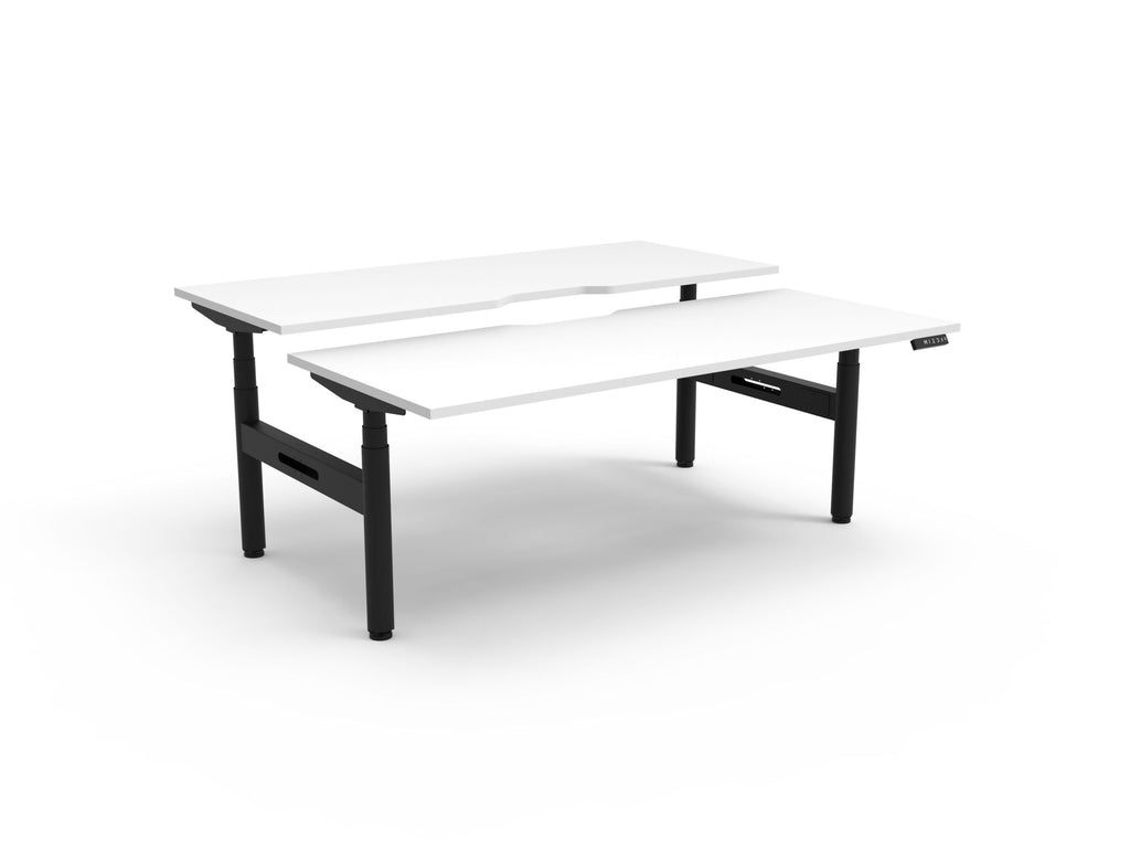 Halo+ Electric Height Adjustable 2 Person Back to Back Workstation - Framed Screen Options - configuration image