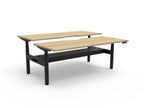 Halo+ Electric Height Adjustable 2 Person Back to Back Workstation - Framed Screen Options - configuration image