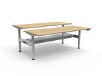 Halo+ Electric Height Adjustable 2 Person Back to Back Workstation - Framed Screen Options - configuration image