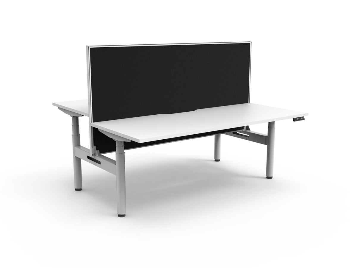 Halo+ Electric Height Adjustable 2 Person Back to Back Workstation - Framed Screen Options - configuration image