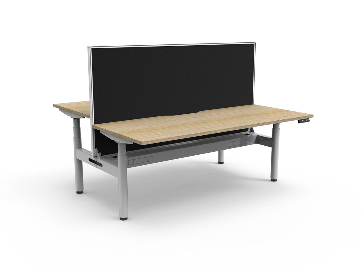 Halo+ Electric Height Adjustable 2 Person Back to Back Workstation - Framed Screen Options - configuration image