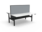 Halo+ Electric Height Adjustable 2 Person Back to Back Workstation - Framed Screen Options - configuration image