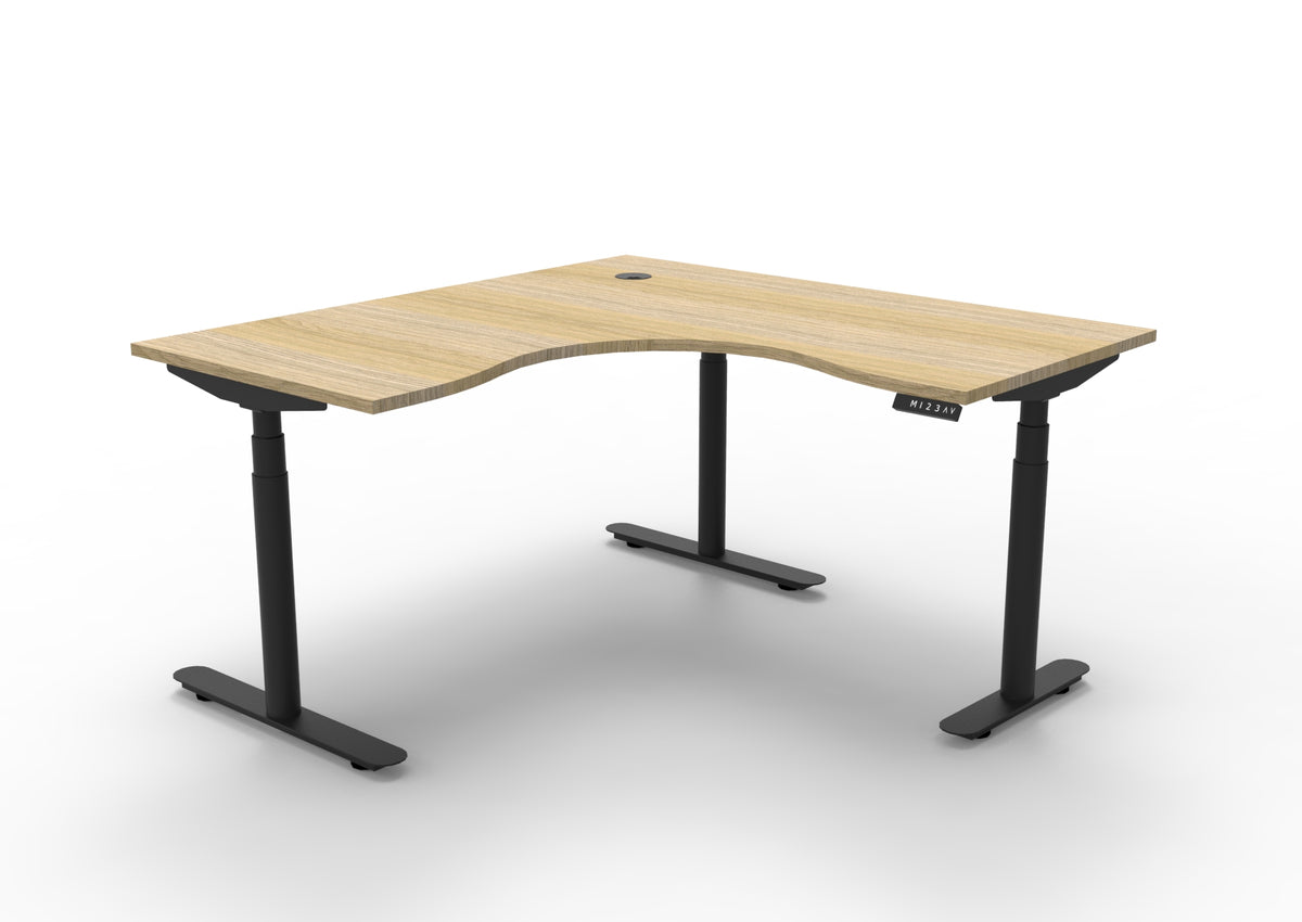 Halo+ Electric Height Adjustable Corner Workstation - Framed Screen Options