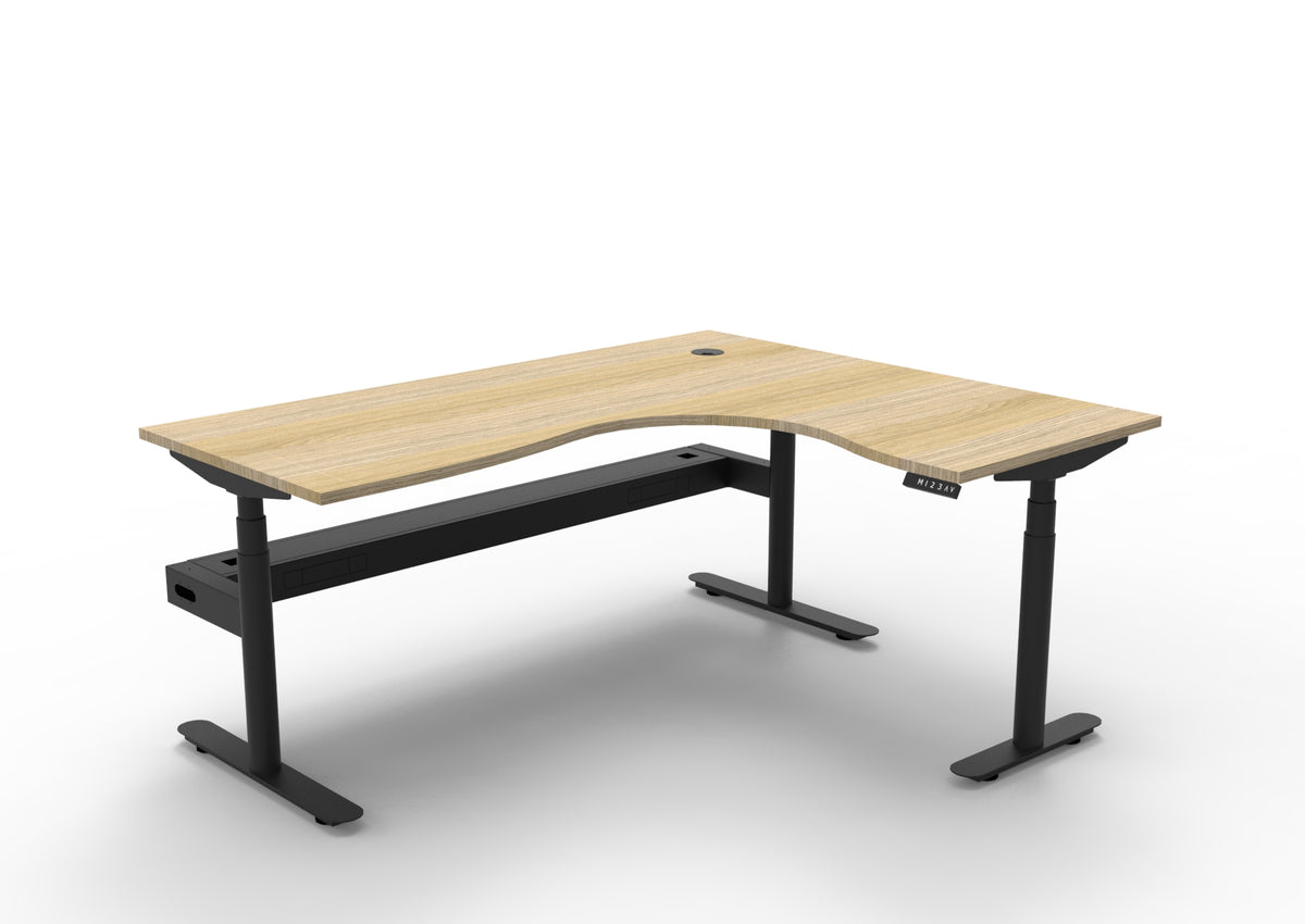 Halo+ Electric Height Adjustable Corner Workstation - Framed Screen Options - configuration image