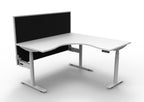 Halo+ Electric Height Adjustable Corner Workstation - Framed Screen Options - configuration image