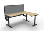 Halo+ Electric Height Adjustable Corner Workstation - Framed Screen Options - configuration image