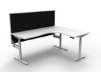 Halo+ Electric Height Adjustable Corner Workstation - Framed Screen Options - configuration image