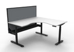 Halo+ Electric Height Adjustable Corner Workstation - Framed Screen Options - configuration image