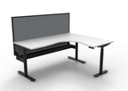 Halo+ Electric Height Adjustable Corner Workstation - Framed Screen Options - configuration image