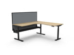 Halo+ Electric Height Adjustable Corner Workstation - Framed Screen Options - configuration image