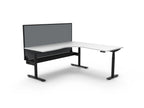 Halo+ Electric Height Adjustable Corner Workstation - Framed Screen Options - configuration image