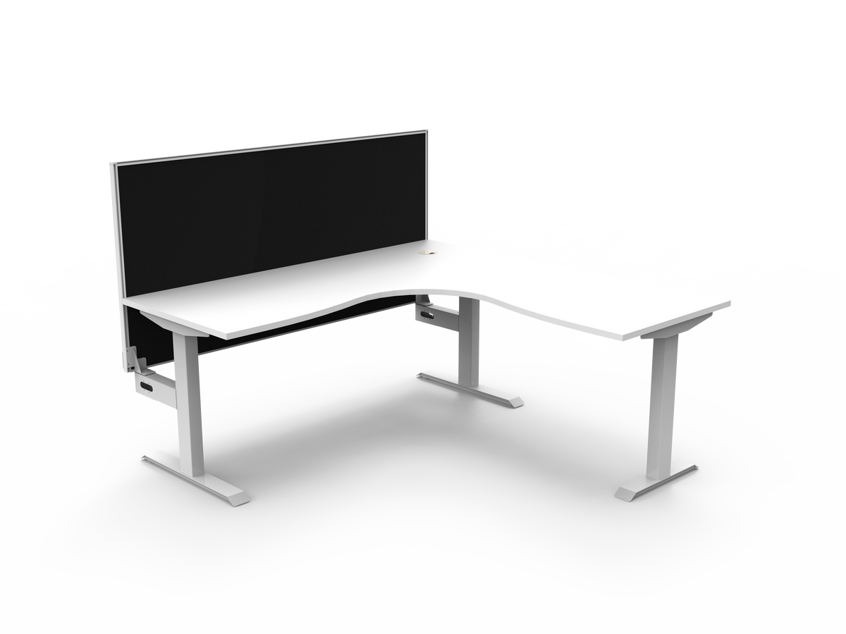 Boost Static Corner Workstation - Framed Screen Options - configuration image