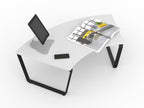 Motion Loop 60° Table - alternate view or finish; optional furnishings may be shown