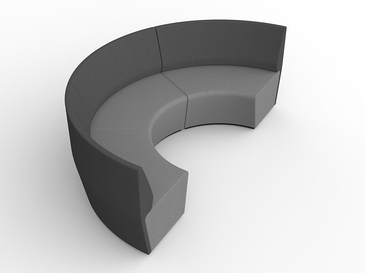 Motion Arc 3 Charcoal/Stone - alternate view or finish; optional furnishings may be shown