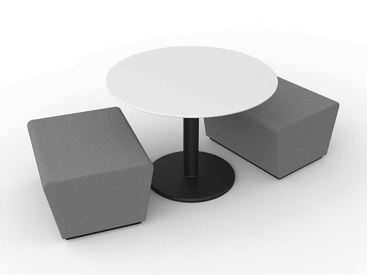 Motion Loop Straight Lounge - alternate view or finish; optional furnishings may be shown