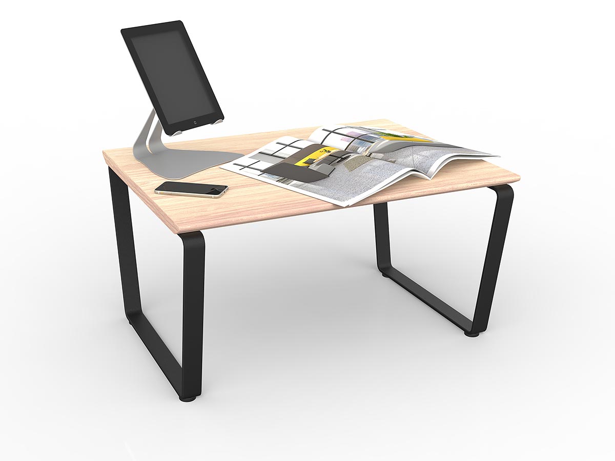 Motion Loop Straight Table - alternate view or finish; optional furnishings may be shown