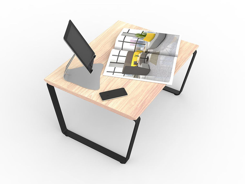 Motion Loop Straight Table - alternate view or finish; optional furnishings may be shown