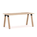 Plantation Single Workstation — Black, Classic Oak