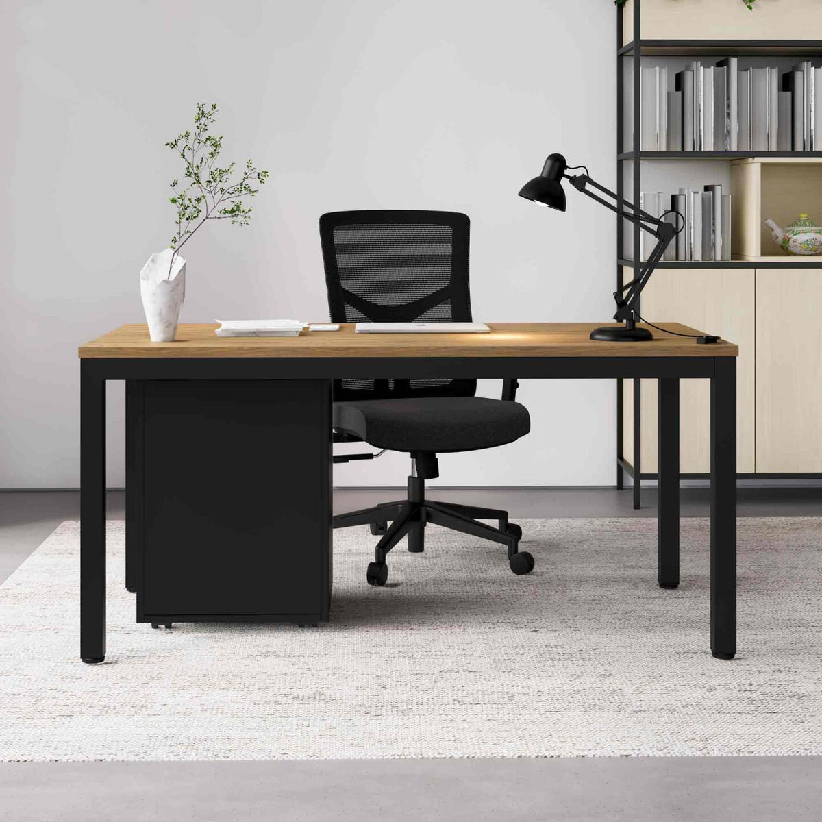 Axis Single Workstation - alternate view, size or finish; optional items may be shown