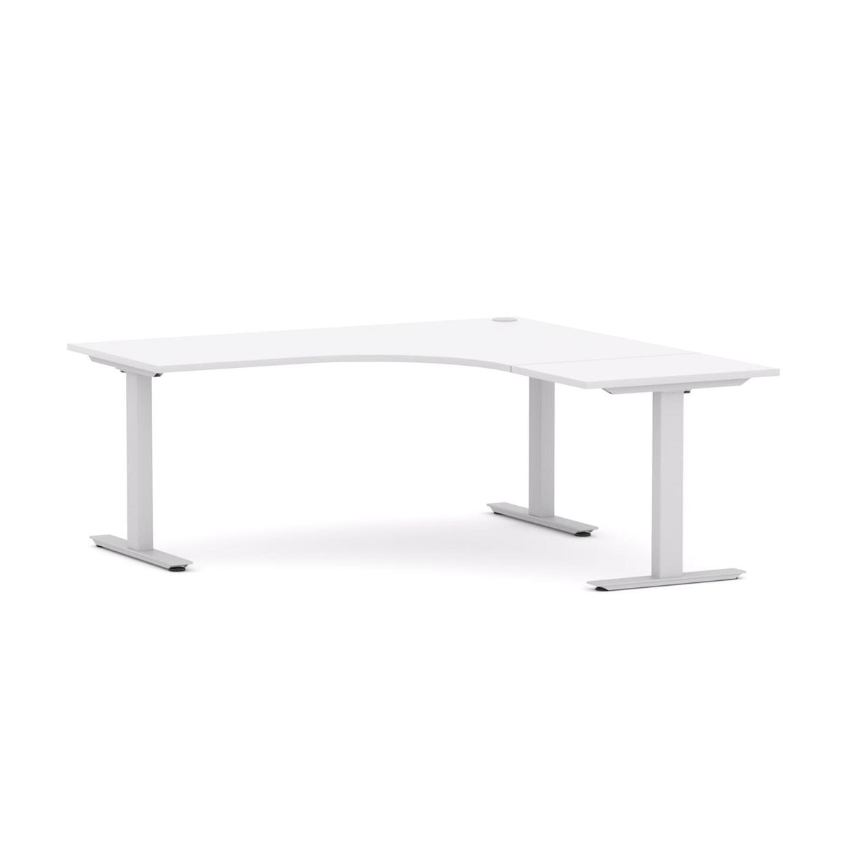 Agile Fixed Rectangle 90° Workstation - alternate view, size or finish; optional items may be shown