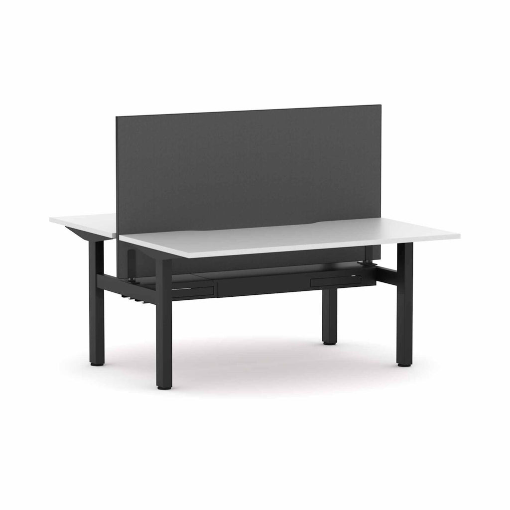 Klass Fixed 2-User Double-Sided Workstation with Edge25 Screen - alternate view, size or finish; optional items may be shown