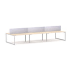 Anvil 6-User Double-Sided Workstation with AcoustiQ Screen - alternate view, size or finish; optional items may be shown