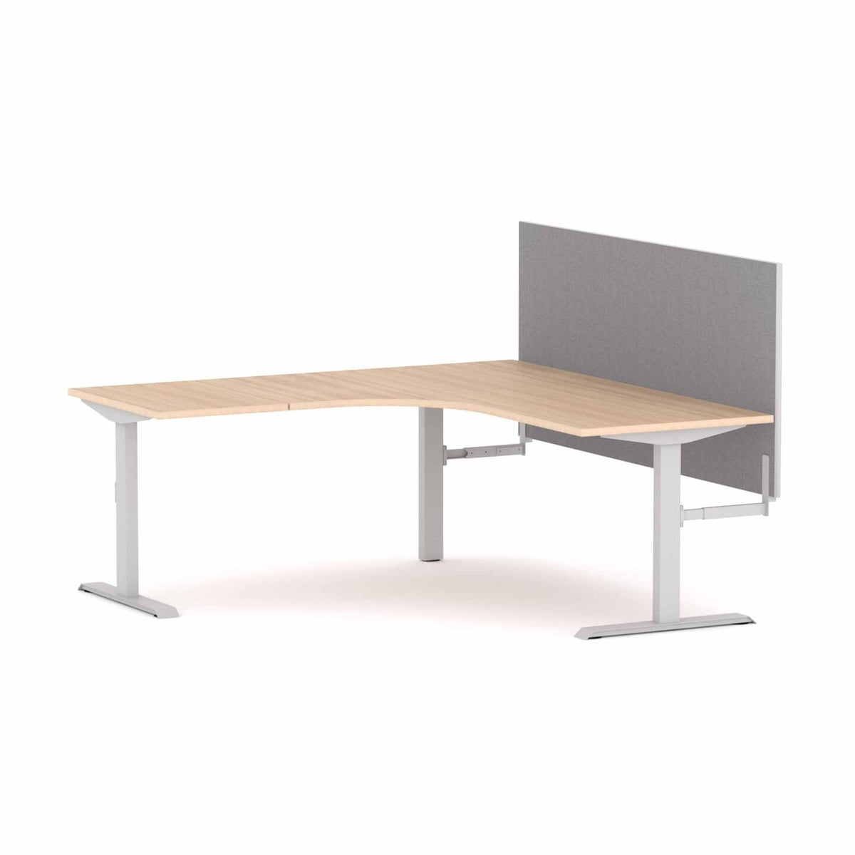 Klass Fixed 90° Workstation with Edge25 Screen - alternate view, size or finish; optional items may be shown