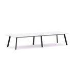 Flare Oval Table 6-Leg — Black, White