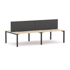Axis 4-User Double-Sided Workstation with Edge25 Screen - alternate view, size or finish; optional items may be shown