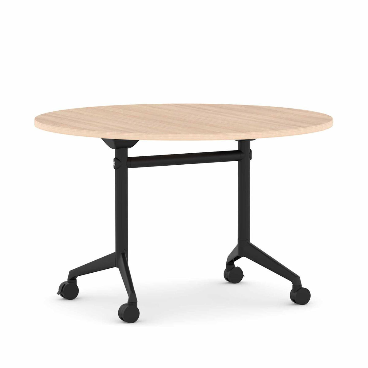 Modulus Flip Table — All Black Powdercoat, New Oak Matte