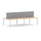 Axis 4-User Double-Sided Workstation with Edge25 Screen - alternate view, size or finish; optional items may be shown