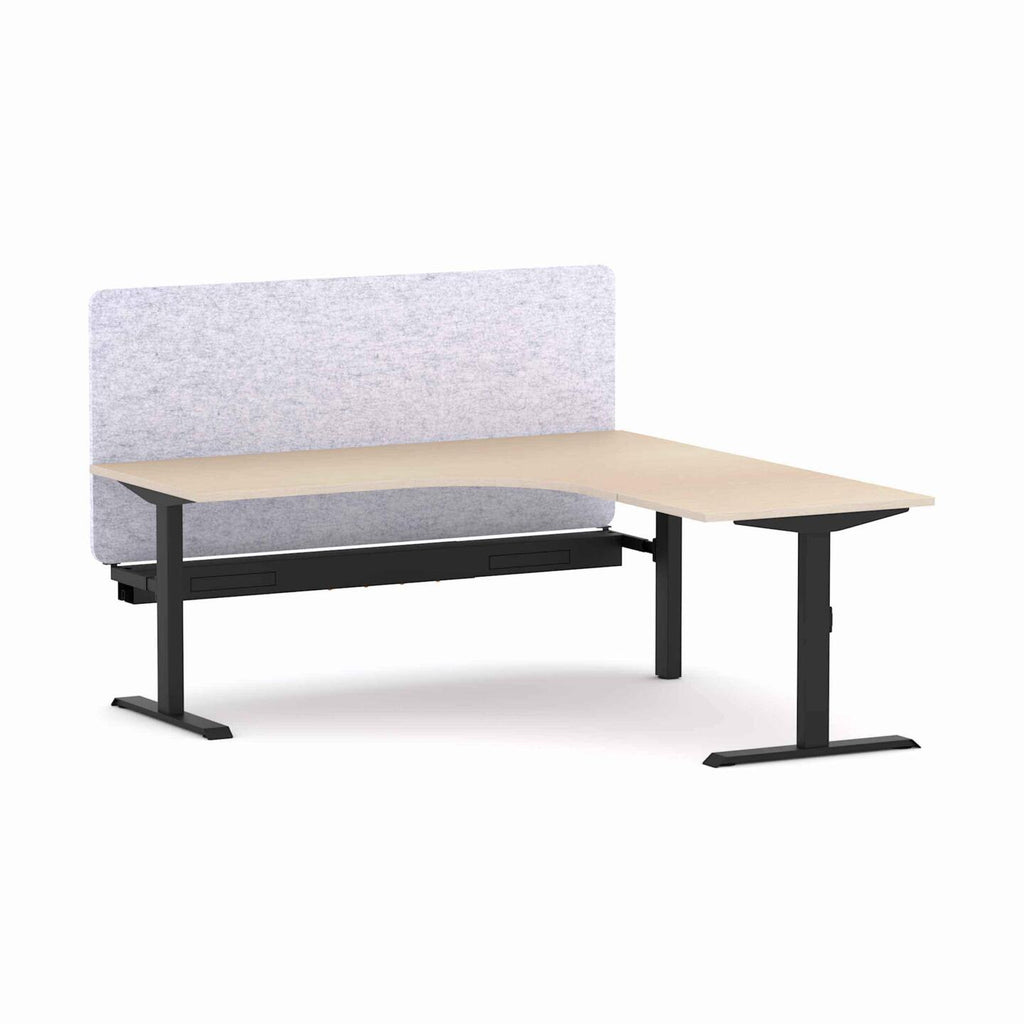 Klass Fixed 90° Workstation with AcoustiQ Screen - alternate view, size or finish; optional items may be shown