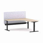 Klass Fixed 90° Workstation with AcoustiQ Screen - alternate view, size or finish; optional items may be shown