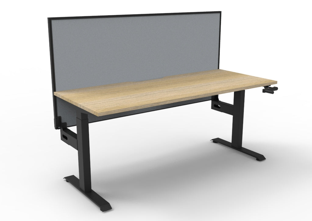 Boost Crank Manual Height Adjustable Single Sided Workstation - Framed Screen Options - configuration image