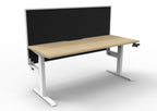 Boost Crank Manual Height Adjustable Single Sided Workstation - Framed Screen Options - configuration image